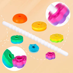 Educational Rainbow Stack Toy Set for Toddlers