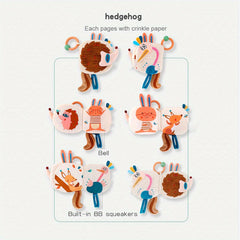 Interactive Youngsters Fabric Book with Animal Tails Sound & Texture Puzzle Toy