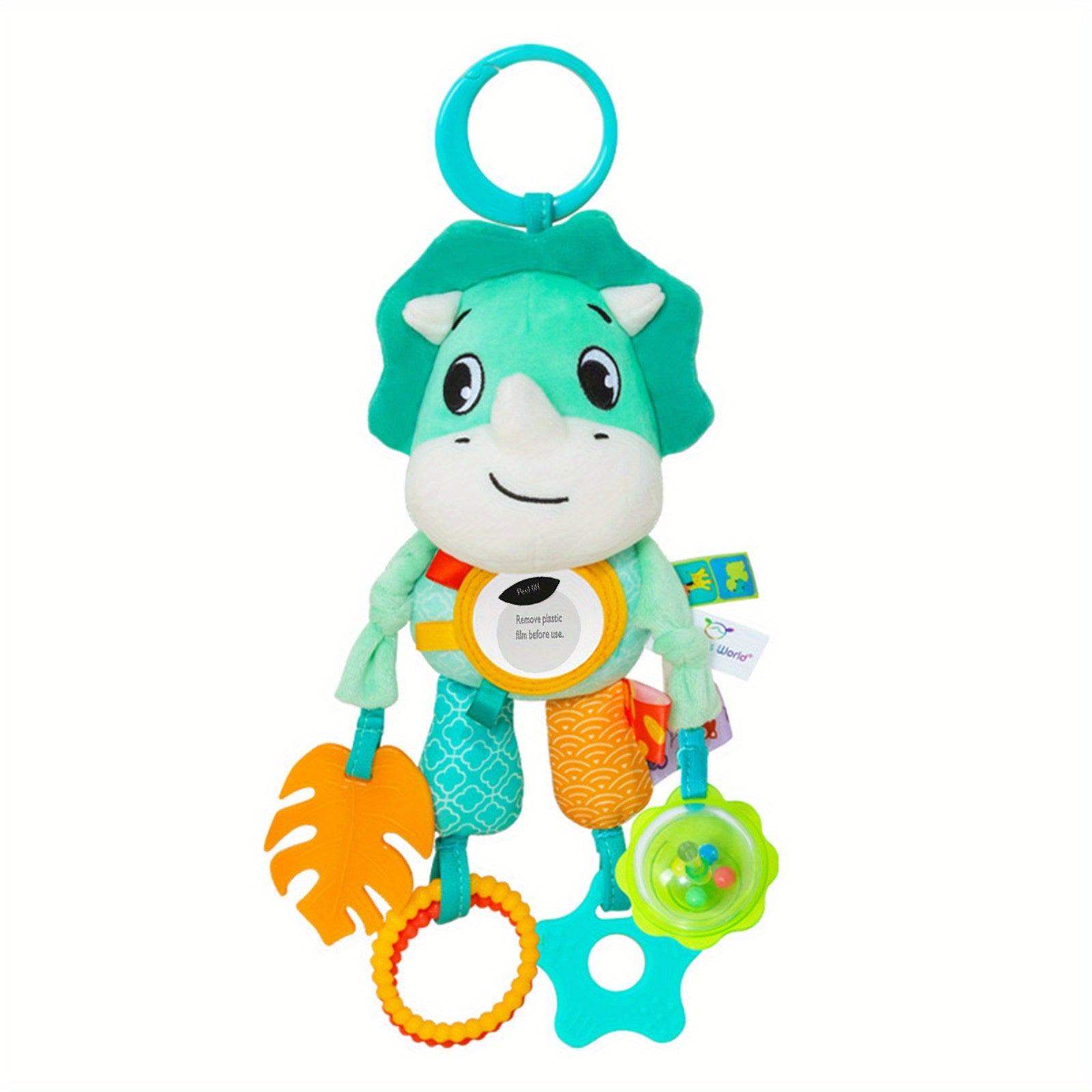 Plush Animal Car Seat Toy with Wind Chime