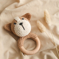 Crochet Animal Rattles Baby Knitting Soothing Toys