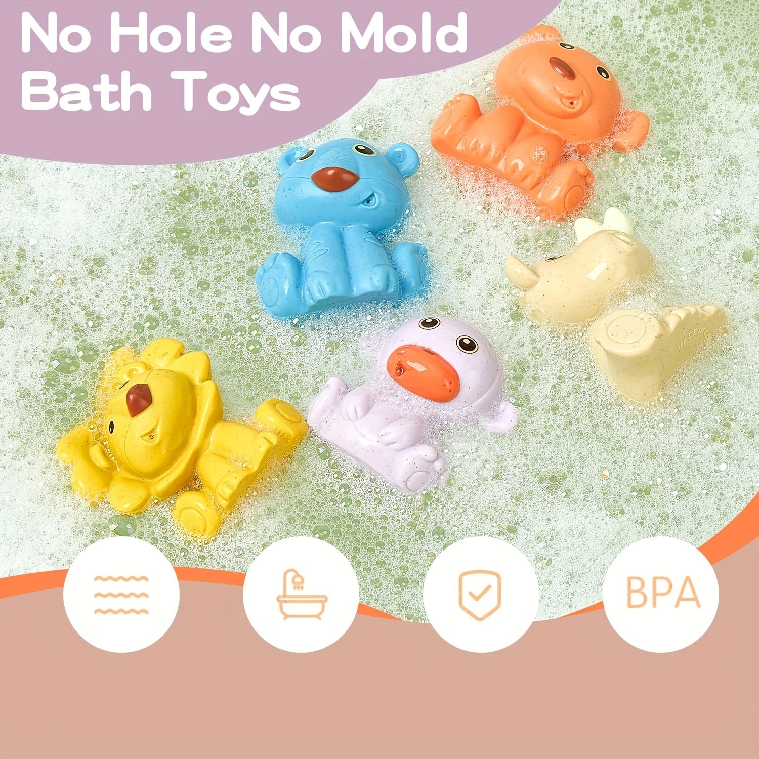 9pcs Animals Bath Toys Mold Bathtub Float Toy