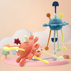 Silicone Pull String Activity Toys for Babies 0 Months