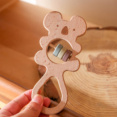 Koala Wooden Hand Rattle Early Learning Chewable Toy for Kids