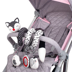 Soft Plush Fox Teething Toy with Rattle & Durable Chewable Teether