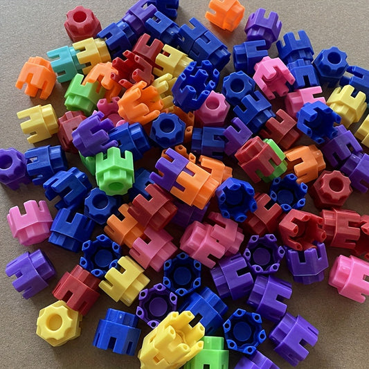 100pcs Hexagonal Building Blocks DIY Bricks Toy Educational Toys