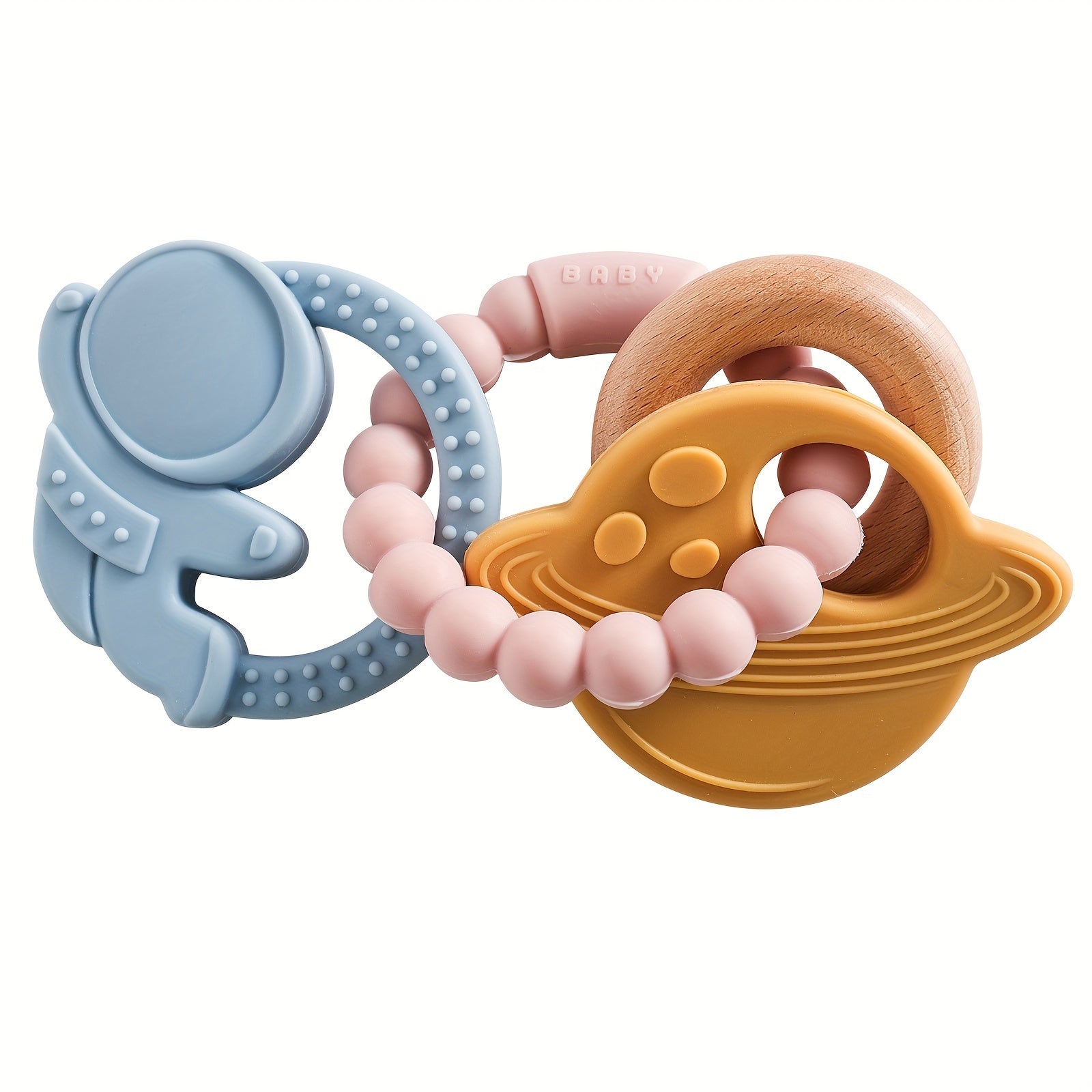 Silicone Space Three Loop Bracelet Teething Toy