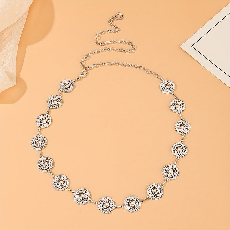 Boho Hollow Out Waist Chain Decorative Belly Chain Dress Girdle