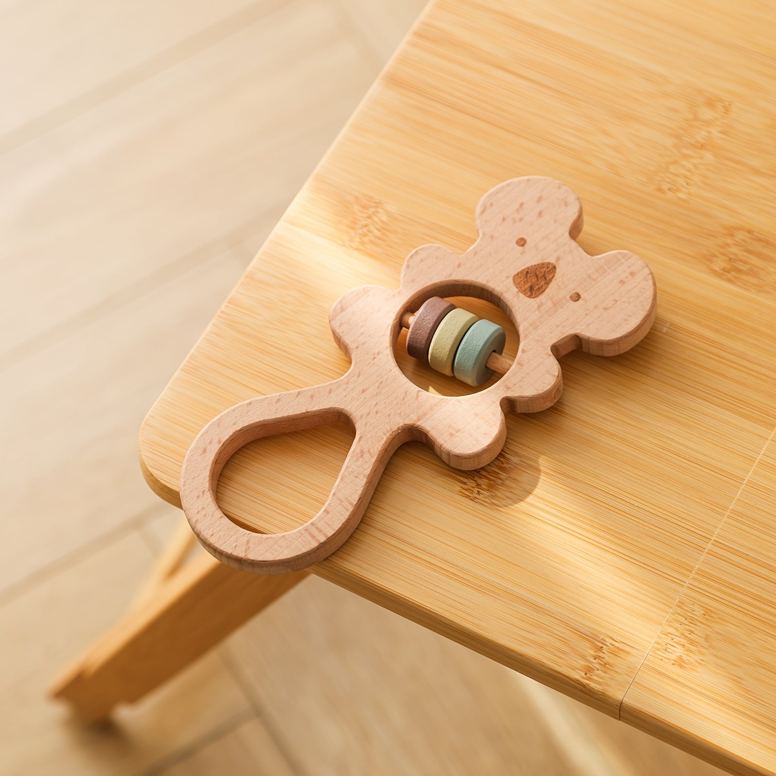Koala Wooden Hand Rattle Early Learning Chewable Toy for Kids