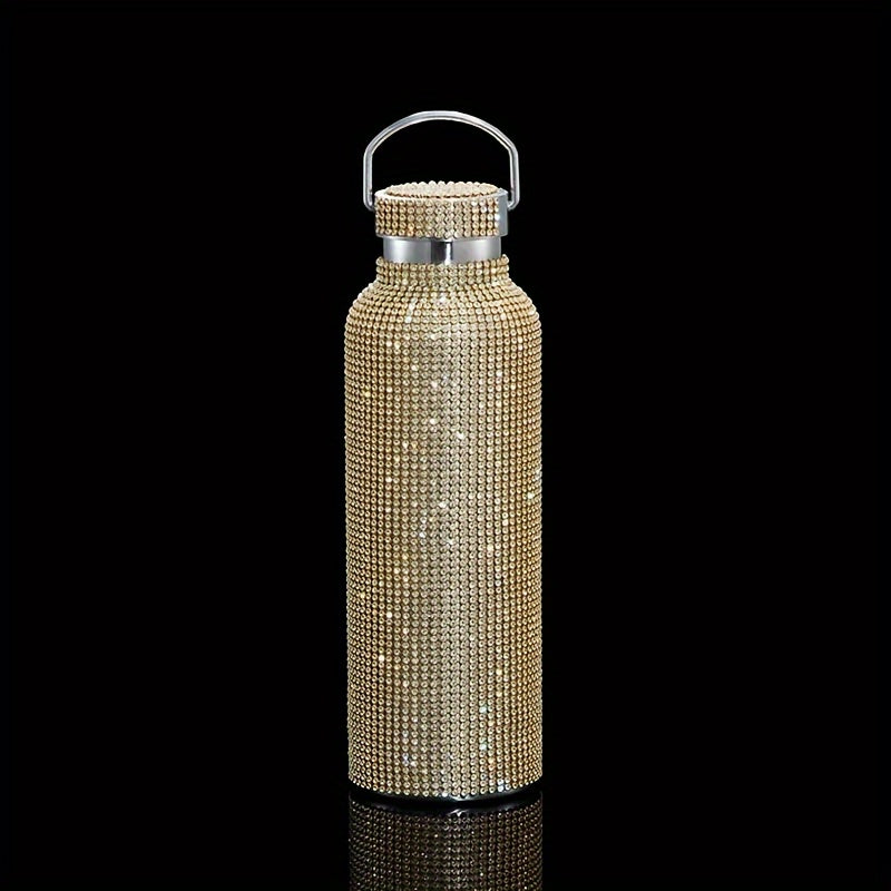 Sparkling Studded Vacuum Flask 500ml Insulated Water Bottles Travel Thermal Cups