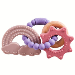 Silicone Space Three Loop Bracelet Teething Toy