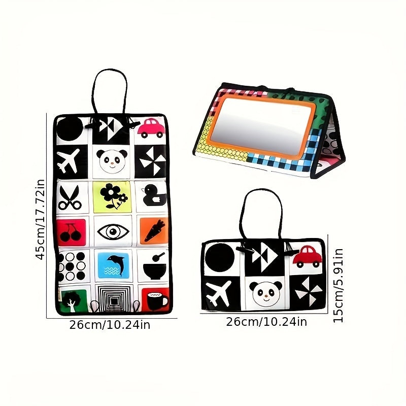 Foldable Polyester Mirror Toy Orange Mixed Red Car Back Seat Decor