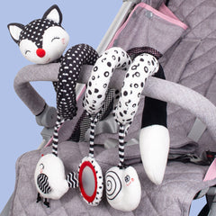 Soft Plush Fox Teething Toy with Rattle & Durable Chewable Teether