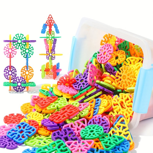 98pcs Snowflakes Building Blocks Puzzle DIY Assembly Educational Toys