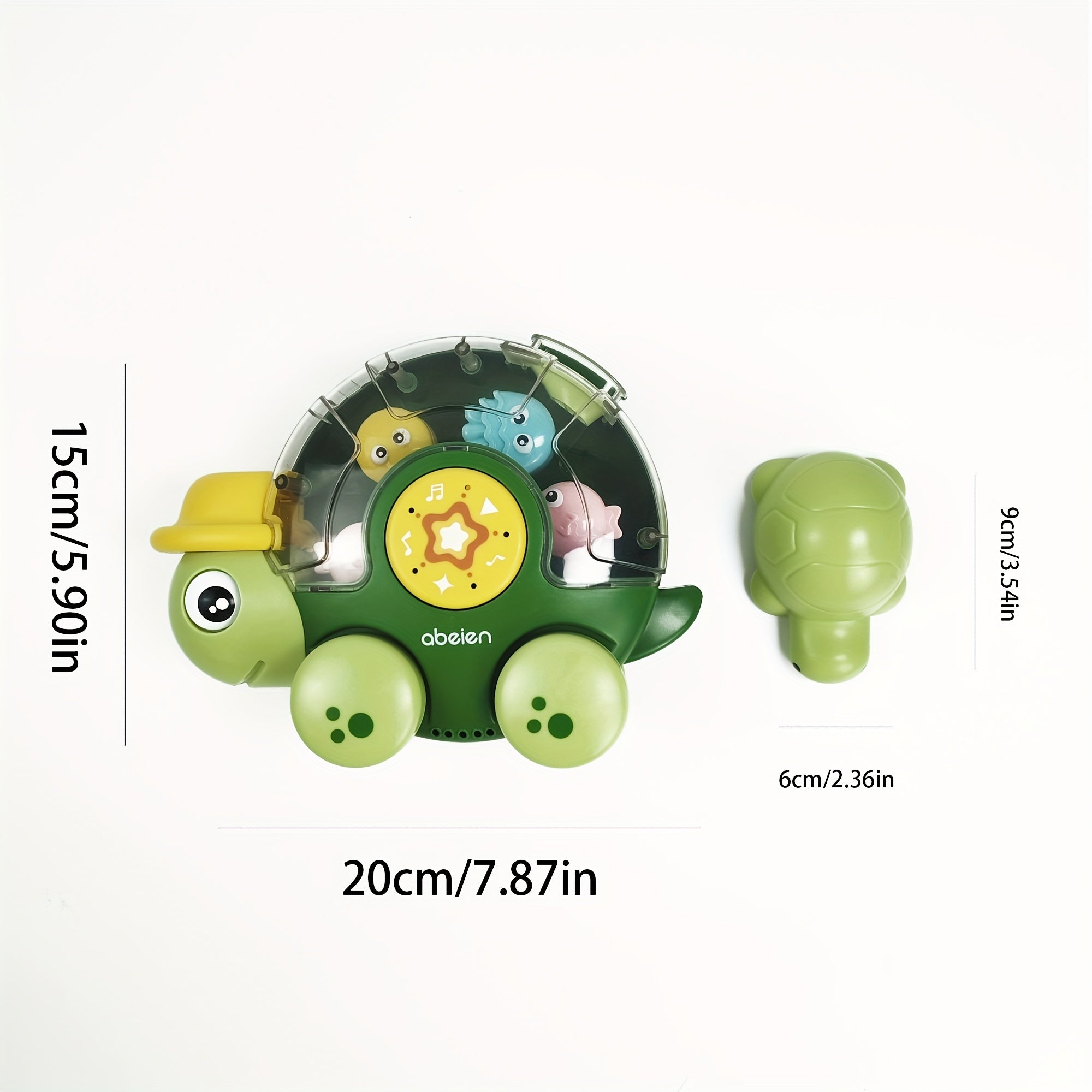 Adorable Cartoon Turtle Water Wheel Toy PVC Material