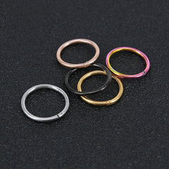 1PC Surgical Steel Hinged Nose Rings Hoop Ring Sleeper Lip Ear Nose Body Piercin