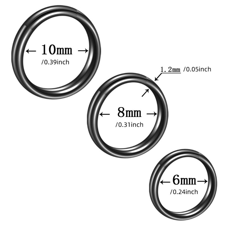 1PC Surgical Steel Hinged Nose Rings Hoop Ring Sleeper Lip Ear Nose Body Piercin