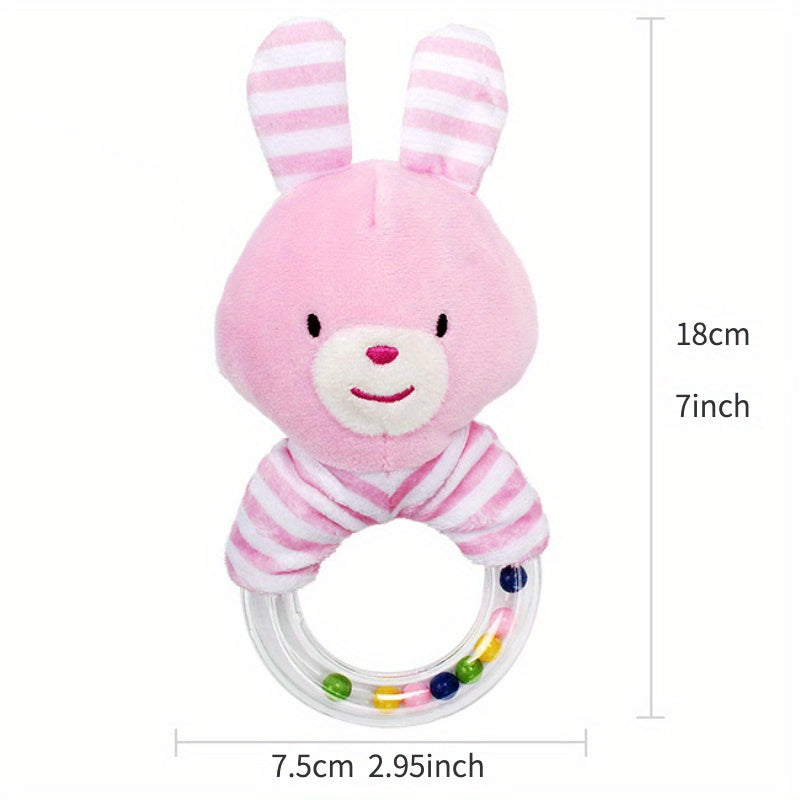 Animal Plush Handheld Tambourine Rattle And Bed Bell