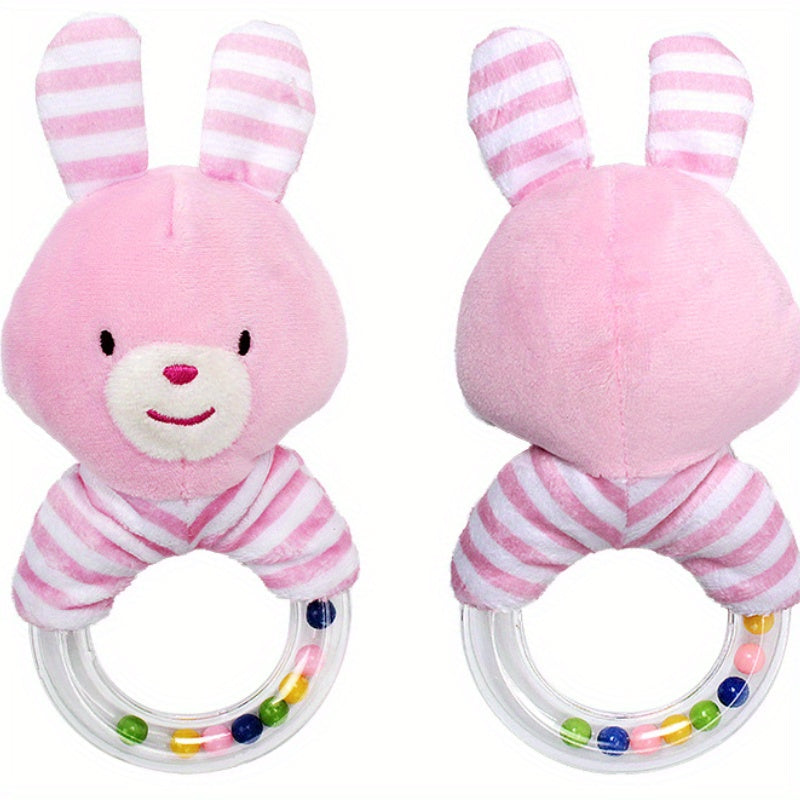 Animal Plush Handheld Tambourine Rattle And Bed Bell