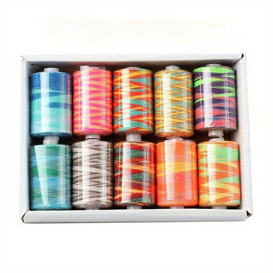 10pcs Polyester Sewing Thread Set for Hand & Machine Stitching Quilting