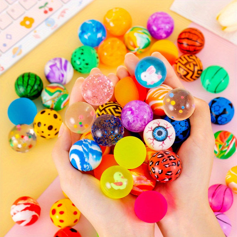 20pcs Mini Bouncy Ball Toys - Party Favors Assorted Colors