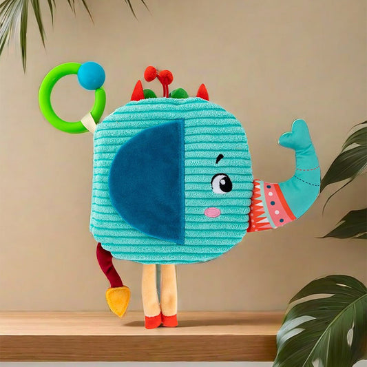 Interactive Youngsters Fabric Book with Animal Tails Sound & Texture Puzzle Toy