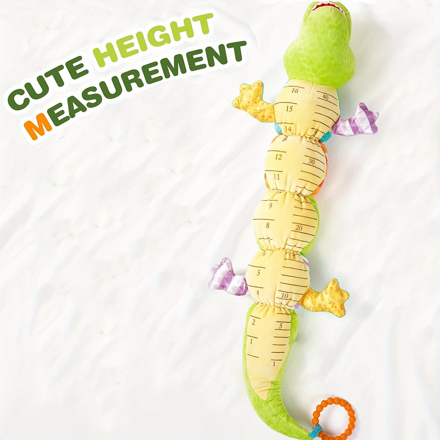 Green Crocodile Music Crinkle Rattles Sensory Toy for Infants Tummy Time