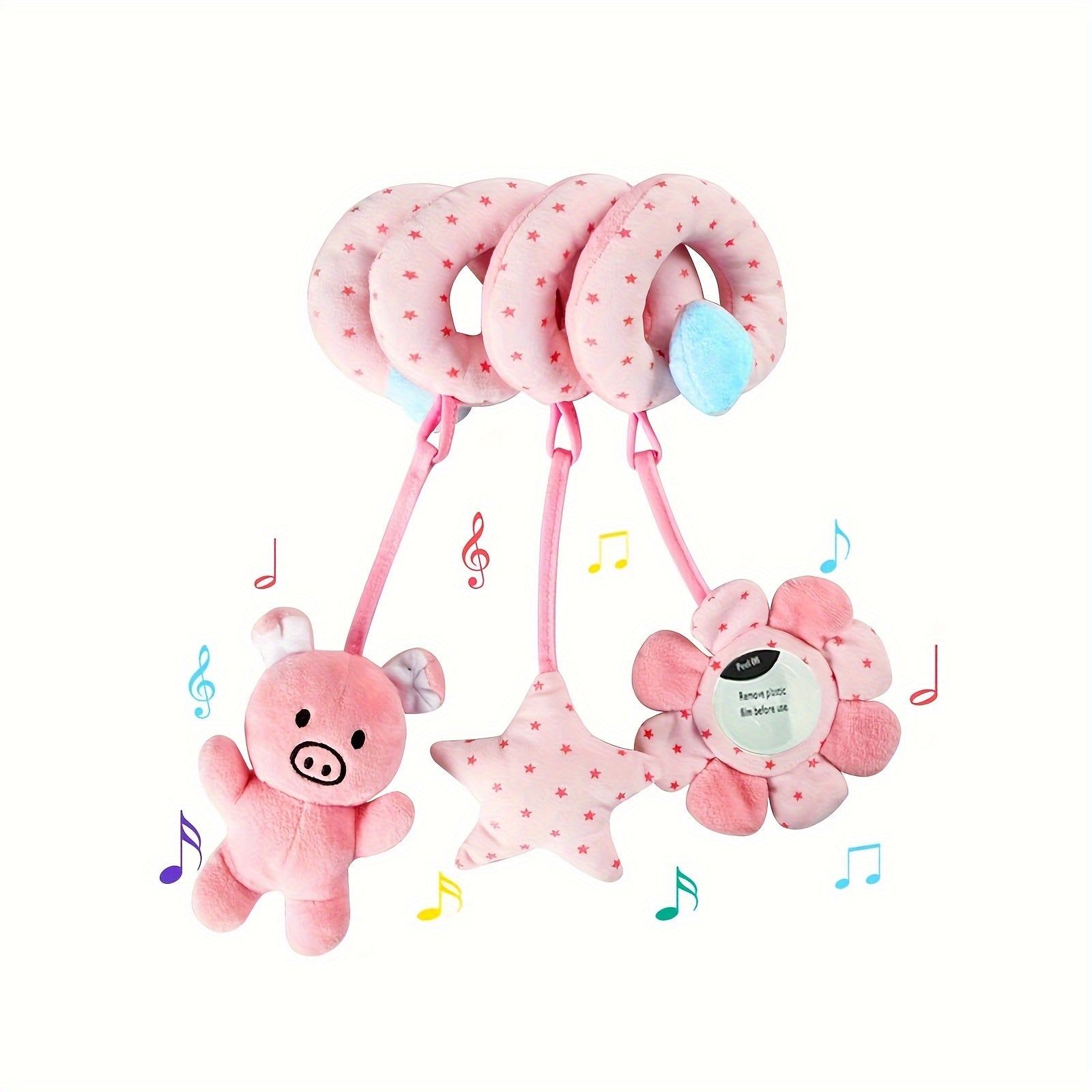 Car Seat Hanging Spiral Plush Toy for Crib