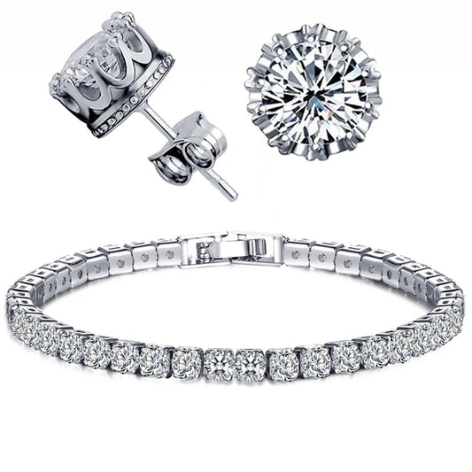 Green Crystal Friendship Bracelet with Zircon Charm