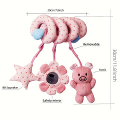 Car Seat Hanging Spiral Plush Toy for Crib