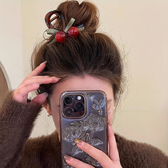 Retro Cherry Hair Claw Clip for Women Girls