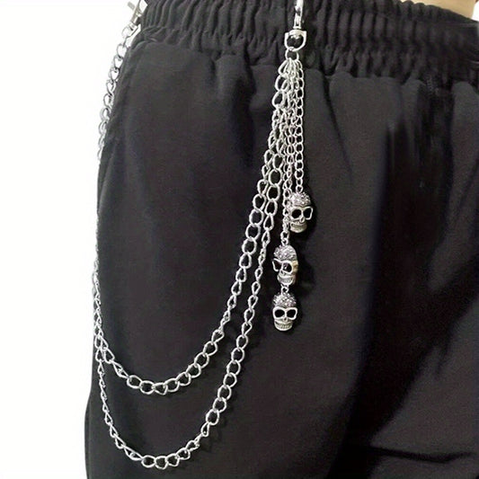 Skull Chains Men's Decorative Pant Chain Jeans Waist Chains