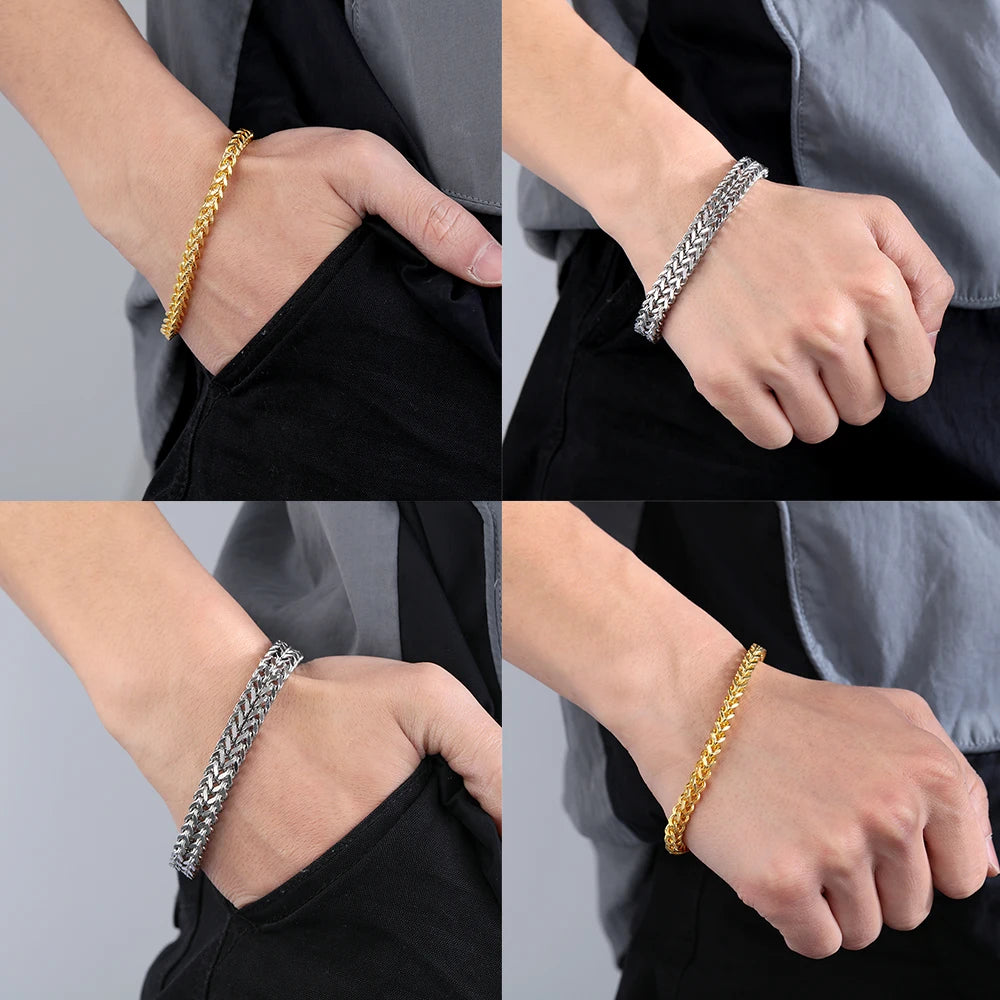 Rhinestone Bracelet Cuban Link Silver Jewelry Bracelet