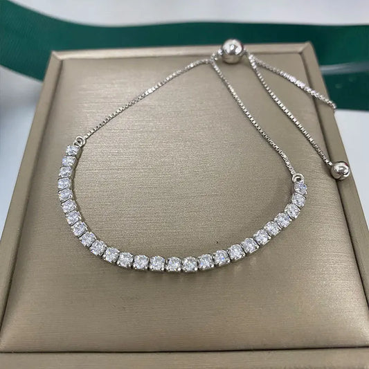 925 Silver Moissanite Diamond Bracelet