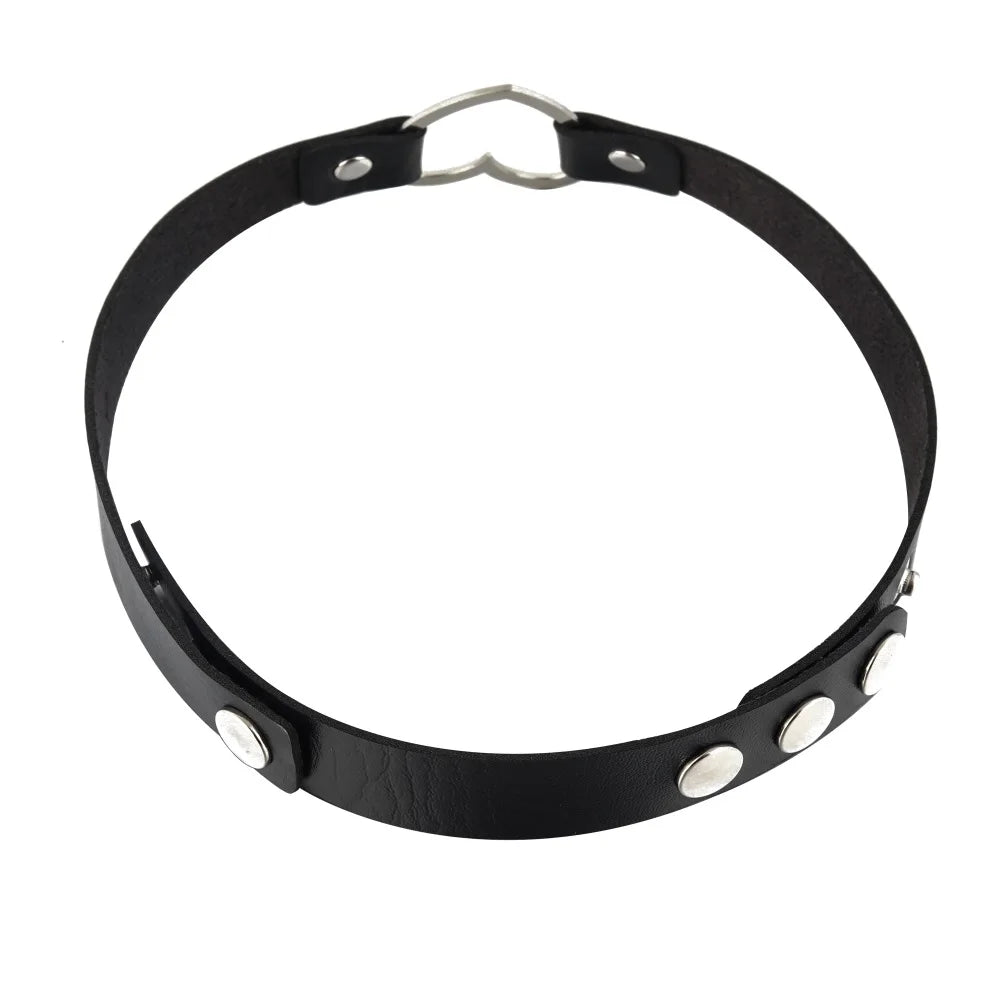 Leather Snap Choker Collar Extender - Necklace Extension Buckles