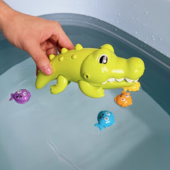 Interactive Crocodile Bath Toy with 4 Mini Fish Fun Bathroom Play Set