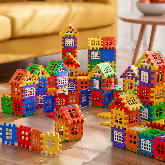 100Pcs House Assembly Building Blocks Large Size