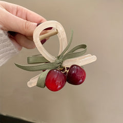 Retro Cherry Hair Claw Clip for Women Girls