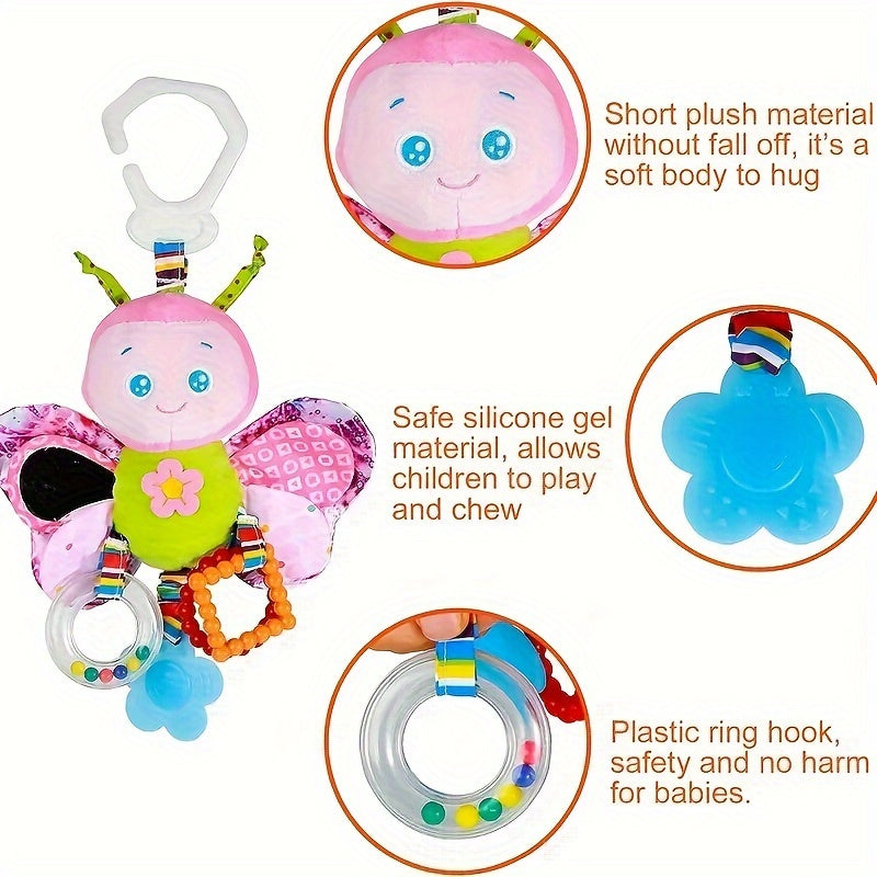 MAYAPHILOS Plush Sensory Stroller Toy for Babies