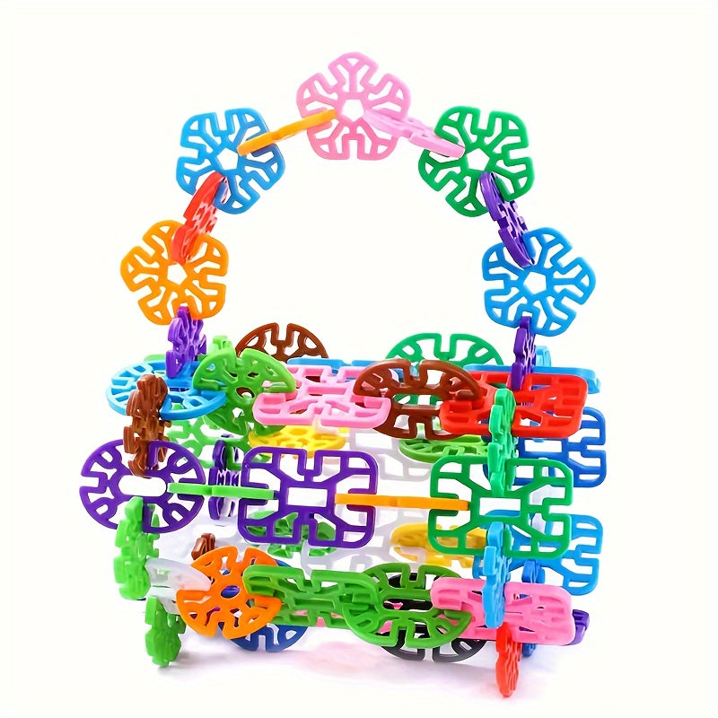 Snowflake Building Blocks DIY Puzzle Educational Toy for Kids