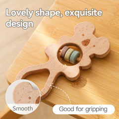 Koala Wooden Hand Rattle Early Learning Chewable Toy for Kids