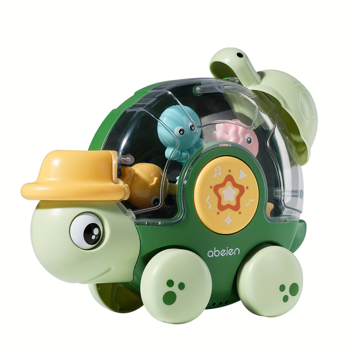 Adorable Cartoon Turtle Water Wheel Toy PVC Material