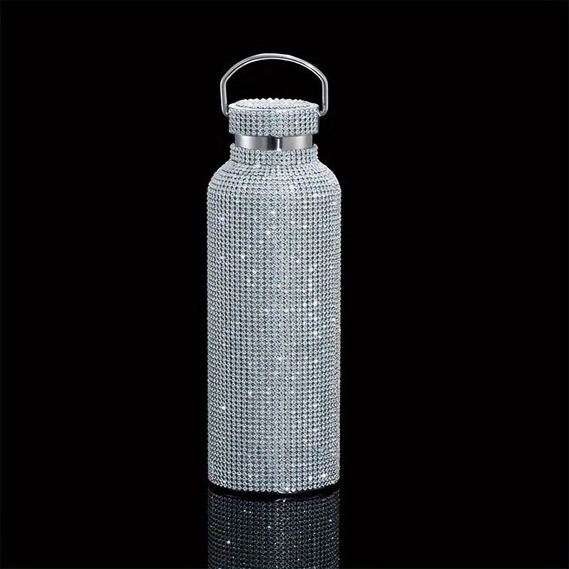 Sparkling Studded Vacuum Flask 500ml Insulated Water Bottles Travel Thermal Cups