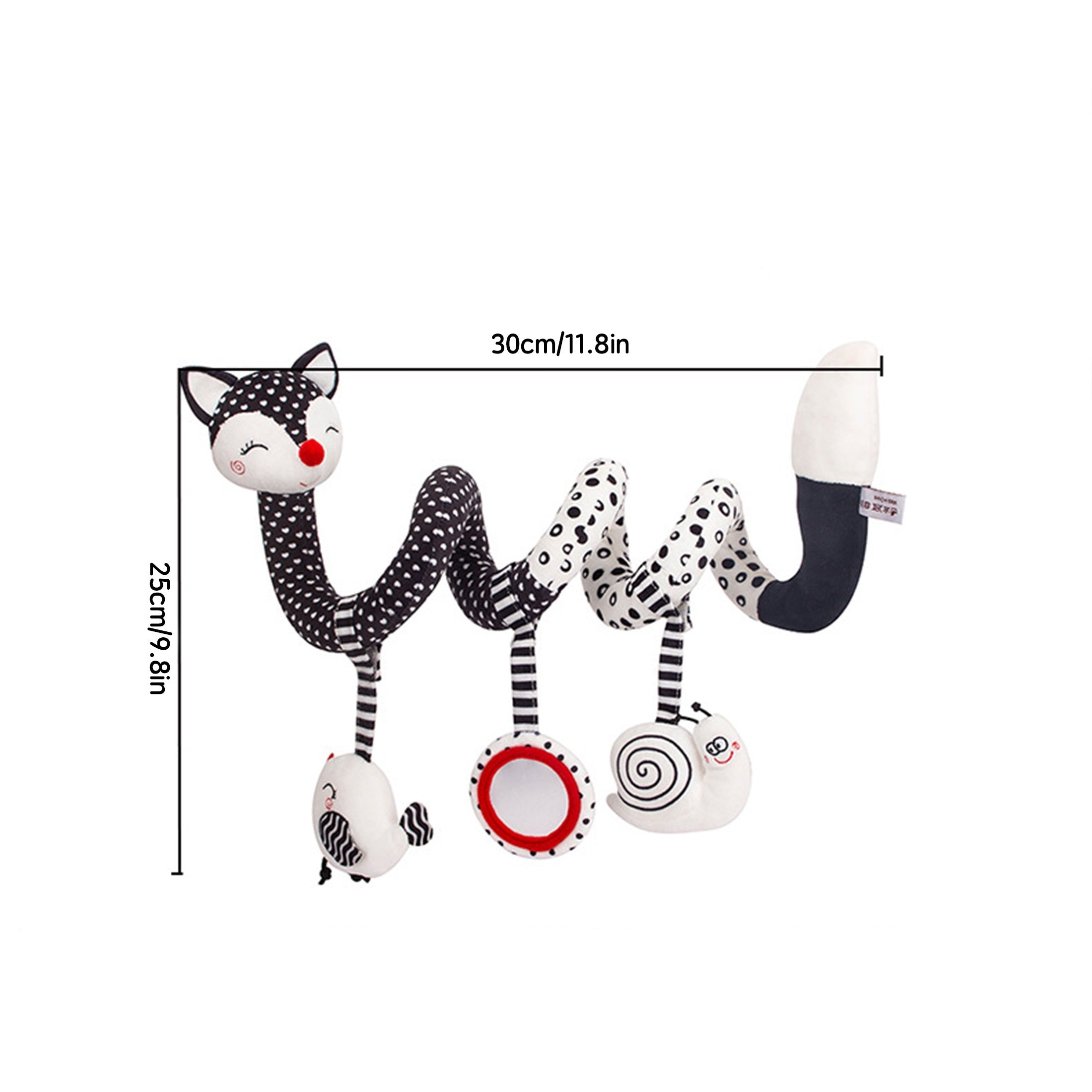 Soft Plush Fox Teething Toy with Rattle & Durable Chewable Teether