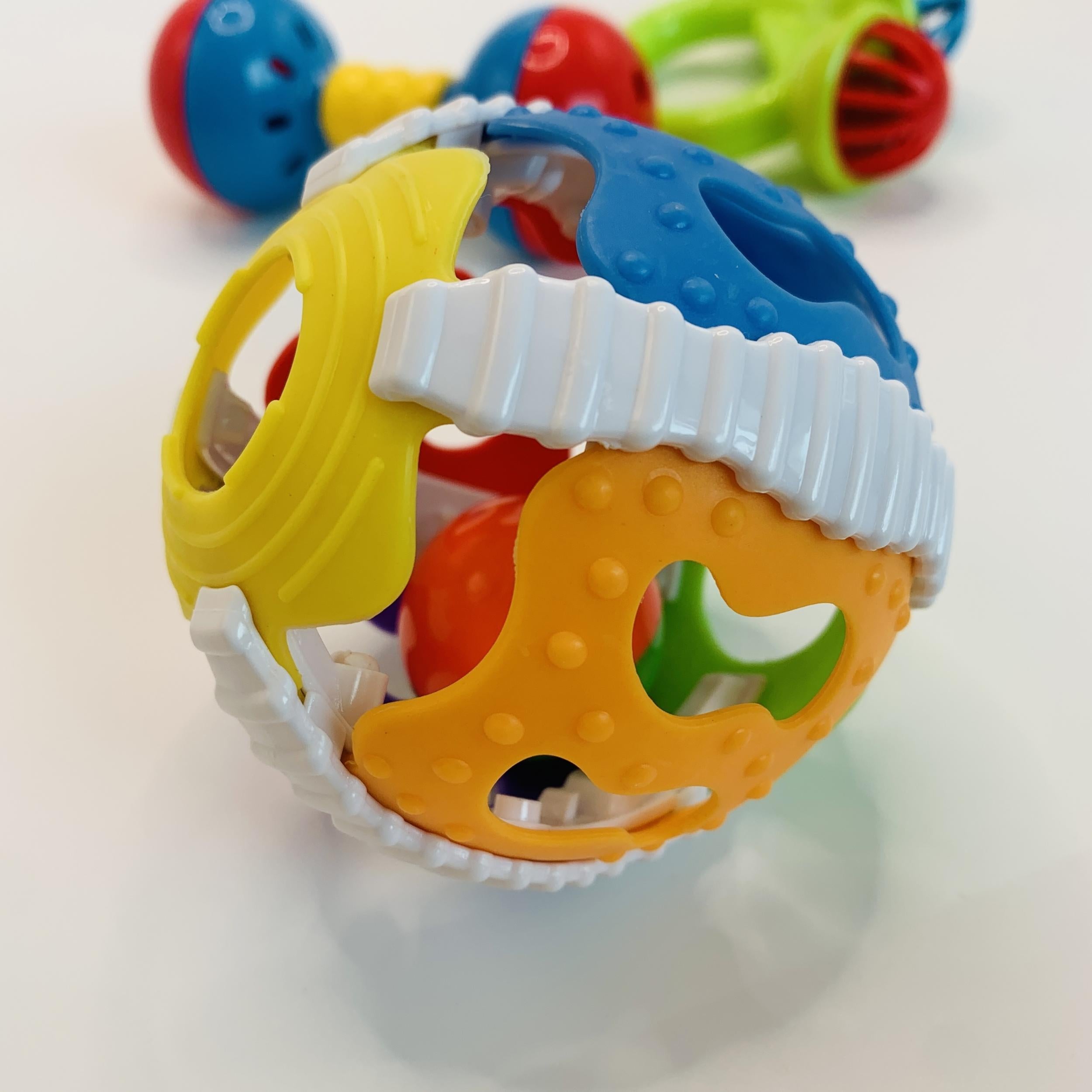 3Pcs Baby Rattle Toys Educational Hand Held Ball Sound Toy Set